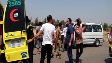 عاجل.. مصرع شخصان وإصابة 9 آخرون في حادث سير علي الطريق السياحي بـ الفيوم