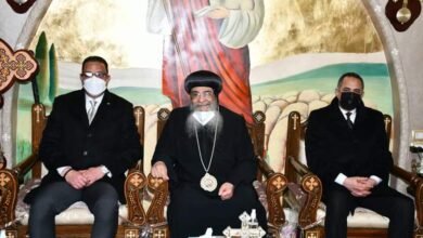 الأنصاري يزور دير العزب والكنيستين الإنجيلية والكاثوليكية لتقديم التهنئة بعيد الميلاد المجيد