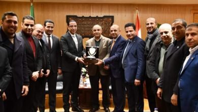 الأنصاري يستقبل وفد الإتحاد المصري للتايكوندو
