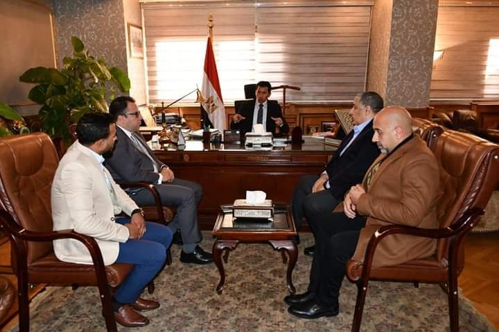 صبحي يستقبل اللاعب كيشو بطل المصارعة 1 صبحي يستقبل اللاعب كيشو بطل المصارعة