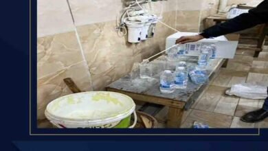 ضبط مسئول مصنع لتعبئة المياة المعدنية بـ القاهرة 
