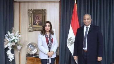 عوض تلتقى مع رئيس مجلس إدارة شركة مصر لإنتاج الأسمدة "موبكو"