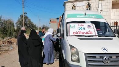 القافلة الطبية بأبو جريدة تقدم الخدمات العلاجية لعدد ١٤٨٧ مواطن بـ دمياط