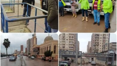 محافظ البحيرة يتابع كافة الجهود لرفع آثار موجة الطقس السيئ التى تشهدها المحافظة 