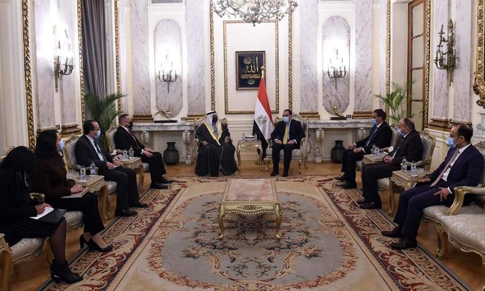 رئيس الوزراء يستقبل "عادل العسومي" رئيس البرلمان العربي بالقاهرة
