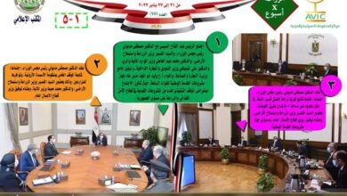 بالانفوجراف"الزراعة في أسبوع" نشرة الحصاد رقم ٧٥ لأنشطة الوزارة في الفترة من ٢١ إلى ٢٧ يناير الجاري