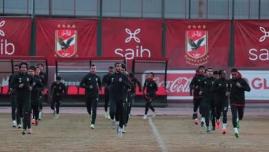 الأهلي يستأنف تدريباته استعدادًا لمباراة المقاولون العرب
