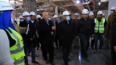 وزير النقل يتفقد أعمال تنفيذ محطة قطارات صعيد مصر