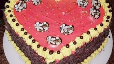 تورتة شكل قلب... مقدمة من الشيف: آمال وهبة