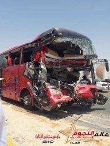 انقلاب حافلة نقل معتمرين مصريين مما نتج عنه مصرع 8 بعد عودتهم من العمرة 