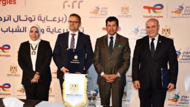 وزير الرياضة يشهد بروتوكول تعاون بين الوزارة وشركة توتال لرعاية دورى مراكز الشباب لكرة القدم