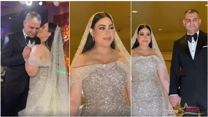 إطلالة ملكية لـ بوسي في حفل زفافها على هشام ربيع 1 إطلالة ملكية لـ بوسي في حفل زفافها على هشام ربيع
