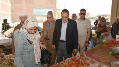 غراب: يتفقد منفذ بيع الخضروات والفاكهة أسفل كوبري شرويده بمدينة الزقازيق