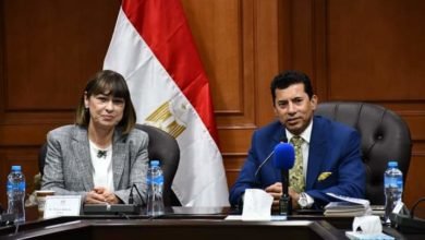 صبحي يستعرض مع ممثلى منظمة الأمم المتحدة الاستراتيجية الوطنية المصرية للشباب والنشء