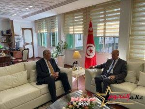 وزير الزراعة يبحث مع وزير الفلاحة التونسي التعاون المشترك  بين البلدين