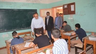 غراب يتفقد لجان امتحانات الفصل الدراسي الثاني للشهادة الإعدادية بمدرستي الناصرية وأحمد عرابي بمدينة الزقازيق