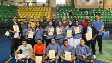 فرحة كبيرة لأبطال منطقة الجيزة للكاراتيه بعد فوزهم في كأس مصر