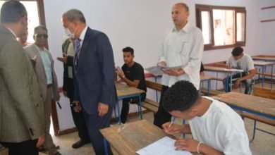 الهجان يتفقد لجان أمتحانات اليوم الأول للدبلومات الفنية بالمدرسة الفندقية بمدينة بنها