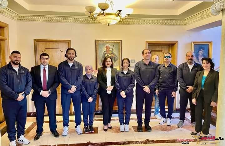 السفيرة المصرية في كازاخستان تستقبل بعثة منتخب مصر للجودو للمكفوفين