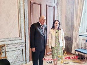 سامح شكري يلتقي بوزيرة خارجية السويد لبحث سبل مواصلة العمل على تطوير العلاقات بين البلدين