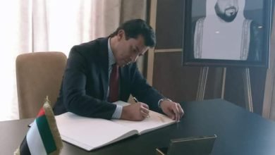 صبحي يقدم واجب العزاء فى وفاة الشيخ خليفة بن زايد آل نهيان رئيس دولة الإمارات العربيـة المتحدة