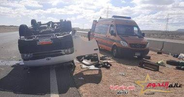 انقلاب ميكروباص أسفر عن مصرع 3 أشخاص وإصابة 13 آخرين بـ سوهاج