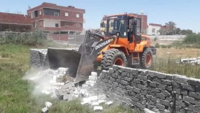 تنفيذ ٧ حالات تعدي علي أراضي الدولة و الزمام الزراعي خلال أسبوع