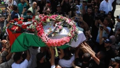 الإحتلال الإسرائيلي يفرض شروطًا لجنازة الشهيدة شيرين أبو عاقلة بالقدس