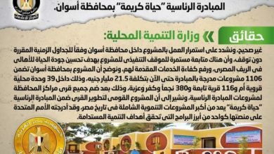 شائعة: توقف تنفيذ المشروع القومي لتطوير القرى ضمن المبادرة الرئاسية "حياة كريمة" بمحافظة أسوان