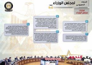 بالإنفوجراف … الحصاد الأسبوعي لمجلس الوزراء خلال الفترة من 23 حتى29يوليو 2022