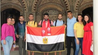شباب الوفد التونسي في زيارة لمجمع الأديان بمصر القديمة