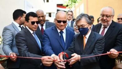 وزير الشباب والسفير الياباني والقائم بأعمال سفير الاتحاد الأوروبي ومحافظ القاهرة يفتتحون حمام سباحة وصالة لياقة بدنية بمركز شباب المعادي ٧٧