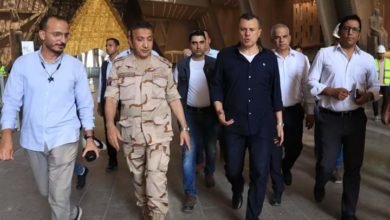 وزير السياحة والآثار يتفقد المتحف المصري الكبير للوقوف على الموقف التنفيذي للأعمال ويلتقي بالعاملين به