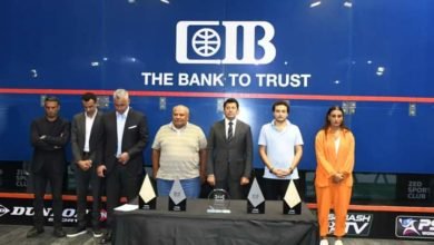 صبحي: يشهد ختام بطولة CIB المفتوحة للإسكواش بنادي زد بمدينة الشيخ زايد