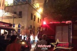 حريق هائل في مولد العذراء بدير درنكة في أسيوط