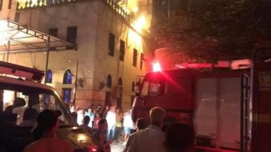 حريق هائل في مولد العذراء بدير درنكة في أسيوط