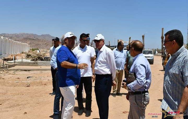 فودة يتفقد الأعمال الإنشائية لمشروع دهب سكوير السياحي في اطار جولة تفقدية ميدانية مفاجئة