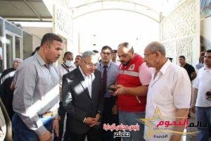 محافظ المنيا يتفقد موقع حريق كنيسة الأنبا بيشوي بالمنيا الجديدة