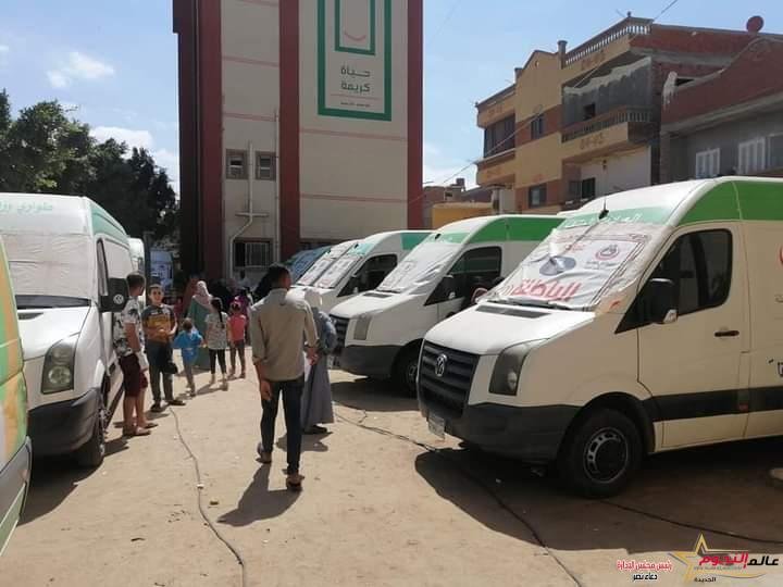 توقيع الكشف الطبى بالمجان على 1360مواطن بقرية منشية ناصر