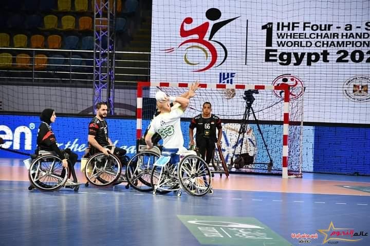 وزيرا الرياضة والكهرباء ورئيس الدولي لليد يشهدون افتتاح بطولة العالم للكراسى المتحركة لكرة اليد