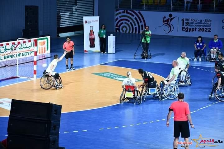 وزيرا الرياضة والكهرباء ورئيس الدولي لليد يشهدون افتتاح بطولة العالم للكراسى المتحركة لكرة اليد