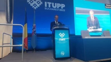  طلعت يلقى كلمة مصر فى فعاليات مؤتمر المندوبين المفوضين التابع للاتحاد الدولى للاتصالات برومانيا