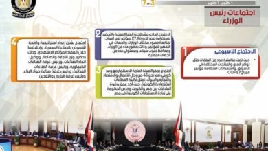 الحصاد الأسبوعي لمجلس الوزراء خلال الفترة من1حتى 7 أكتوبر 2022