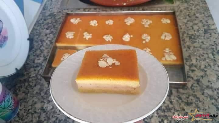 بسبوسة بالكريمة و المكسرات ... مقدمة من: مطبخ عالم النجوم