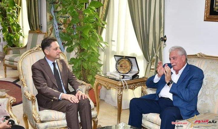 فودة يستقبل نائب السفير الفرنسي ووفد وزارى فرنسى يشاركون في فعاليات مؤتمر المناخ