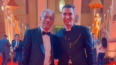 الفوتوجرافر "محمد إبراهيم" برفقة الفنان "سيد رجب" بمهرجان القاهرة السينمائي الدولي