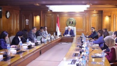 عاشور يبحث سبل التعاون المشترك مع فريق التعليم العالى للبنك الدولى ومنظمة العمل الدولية