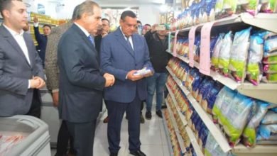 وزير التنمية المحلية ومحافظ كفر الشيخ يفتتحان هايبر ماركت المنطقة الشمالية العسكرية للمواد الغذائية وفرعي الشركة المصرية للجملة