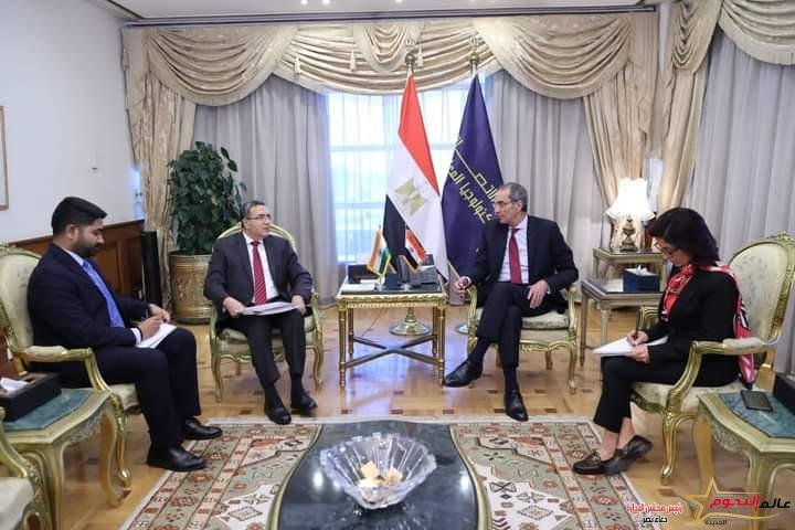طلعت يبحث مع سفير الهند بالقاهرة تعزيز التعاون بين مصر والهند فى مجال الاتصالات وتكنولوجيا المعلومات 2 طلعت يبحث مع سفير الهند بالقاهرة تعزيز التعاون بين مصر والهند فى مجال الاتصالات وتكنولوجيا المعلومات
