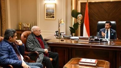 صبحي يلتقى مجموعة من الأساتذة المشاركين فى المؤتمر العلمي "متجهات التقدم التكنولوجي لعلوم الرياضة بالوطن العربي"